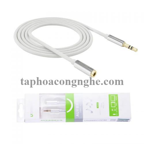 Ugreen 40676 0.5M màu Trắng Cáp âm thanh 3.5mm nối dài đầu nhôm AV118 30040676